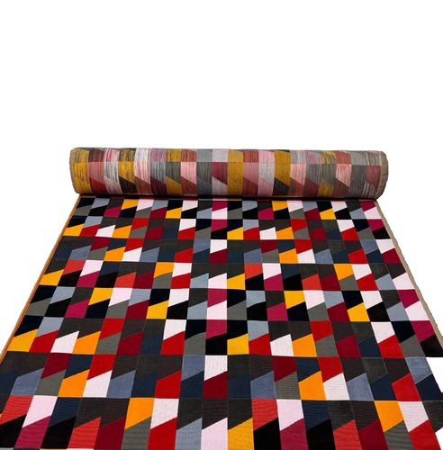 MOMENTUM TEXTILES LUCIO MATADOR VELVET GEOMETRIC MULTIUSE FABRIC BY YARD 50"W - Picture 2 of 6
