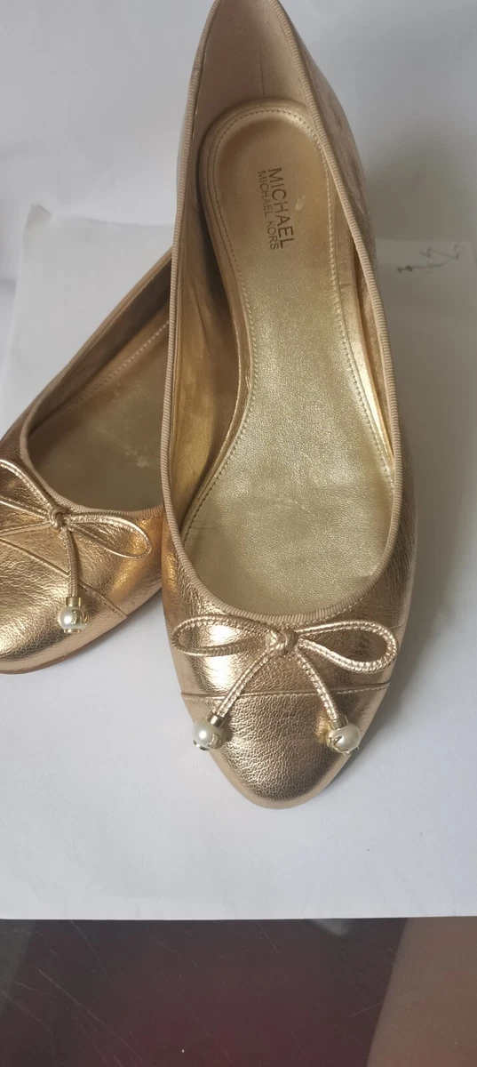 Michael kors hotsell gold ballet flats