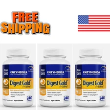 3 Pack  Enzymedica Digest Gold Advanced Support 240 Capsules! Exp 03/2027 !