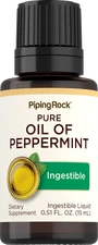 Peppermint Oil | .5 fl oz | Ingestible Liquid Drops | Edible | by Piping Rock