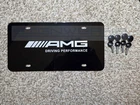 AMG Driving Performance Silver Laser Engraved Aluminum vanity plate