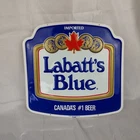 Vintage Labatt Blue Canada Beer Sign Metal 12x12 Rectangular Advertising 1989
