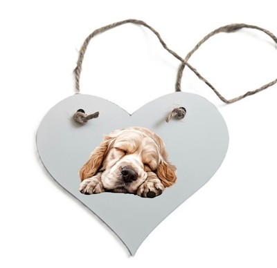 Clumber Spaniel Hängeschild, Clumber Spaniel Hundebild Geschenkidee Schild