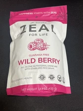 Zurvita Zeal for Life 30-Day Wellness Bag, 420 Grams, Wild Berry Guarana Free