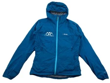 Rab Strata Hoodie Pertex Microlight Full Zip Blue Women’s Small (Corp Logo)