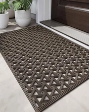 Front Door Mat Outside Entrance Rubber 24x36, Welcome Floor Doormat Heavy 