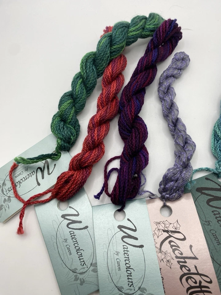 Lot of 6 Caron Needlepoint Cross Stitch 5/10/36 Yds Watercolours Impressions (27 - Image 2 of 4