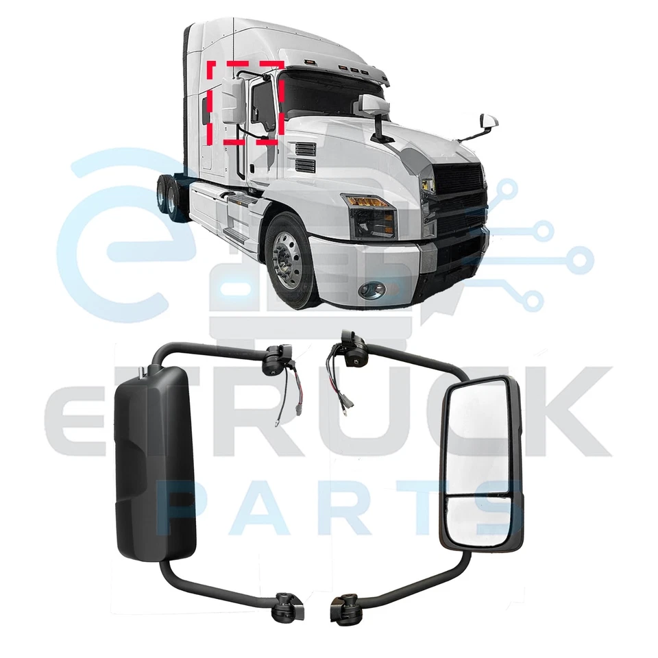 Pintura para espejo retrovisor de pasajero Mack Anthem 2018-2026 a juego negro | 23749736 Foto 2 de 4