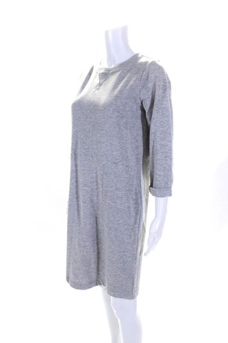 Boden Girls Cotton Round Neck Long Sleeve Pullover Shift Dress Gray Size 8R - Picture 2 of 6