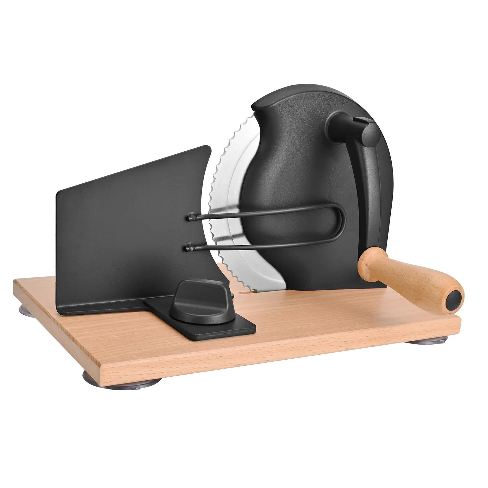 SOWKIPE Manual Bread Slicer with Hand Crank, Classic Home Bread Slicer for Ho...