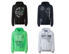 Camp David Sweatshirt Hoodie Pullover Kapuzenpullover Herren Druck mit Stickerei