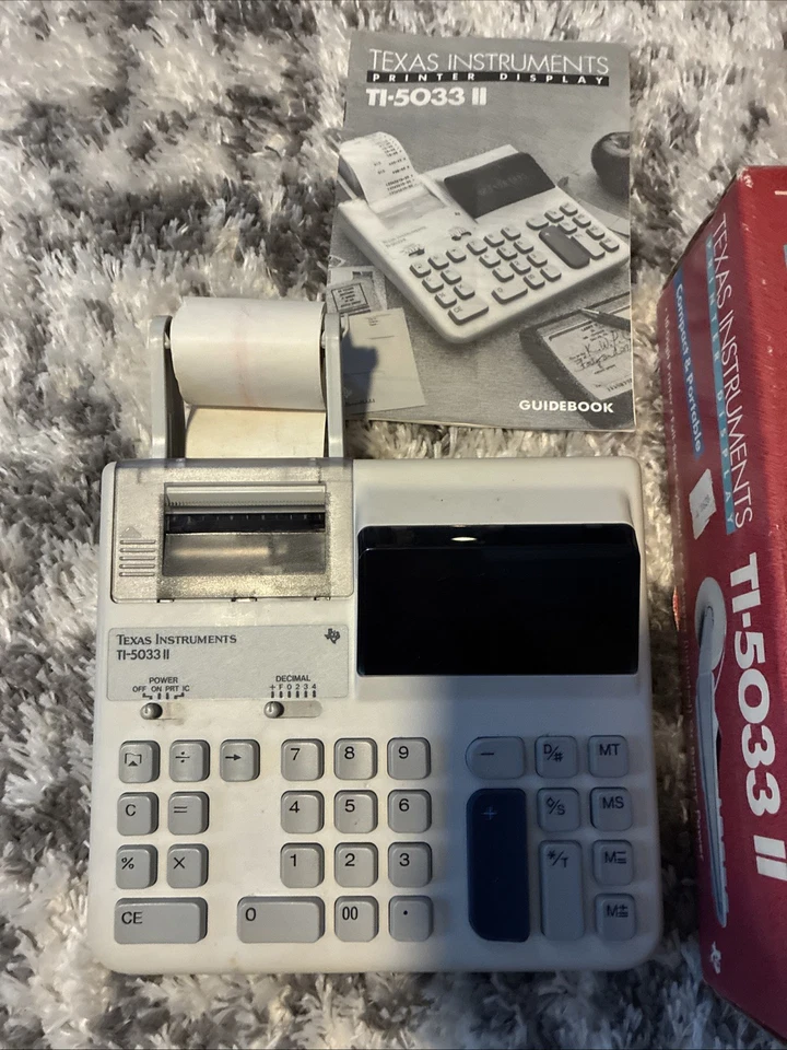 Calculadora contable de impresión de 10 llaves Texas Instruments TI-5033 II PROBADA de colección Foto 3 de 3