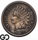 1864 Indian Head Cent Penny, Copper-Nickel, Civil War Date