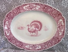 Antique Crown Ducal Large Turkey Dish Platter