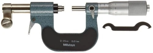 Mitutoyo 107-201 Outside Micrometer with Dial Indicator  0-25mm Range  0.01mm
