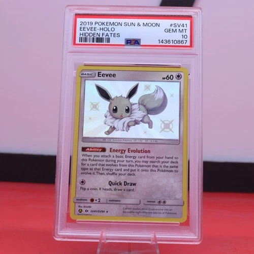 2019 Pokémon TCG Hidden Fates Shiny Vault SV41 Eevee PSA 10