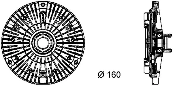 CLUTCH RADIATOR FAN CFC 57 000P FOR BMW 8/E31 M60B30 3.0L M62B35 3.5L M60B40 - Image 3 of 4