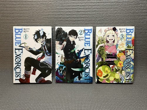 Blue Exorcist Volumes 1,2 And 3 Manga Paperback Book Bundle
