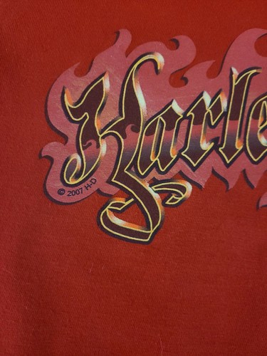Official Harley Davidson Men's Med T-shirt San Benito TX Motorcycle HOT RED! - Picture 7 of 12