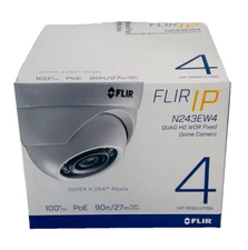 FLIR N243EW4 4MP Turret Quad HD Outdoor Network POE Mini IP Dome Camera NEW