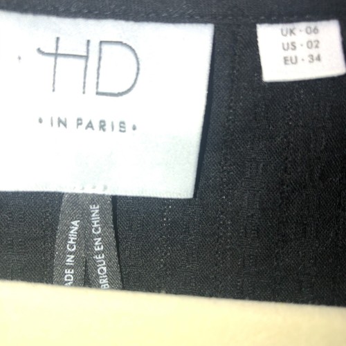Camicia Anthropologie HD In Paris Amina Petter Pan con colletto a righe nere taglia 6 (B) - Foto 3 di 5