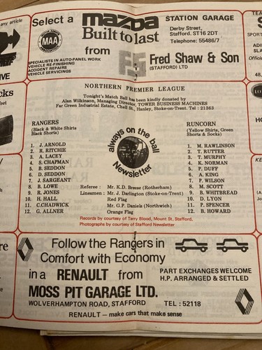 Stafford Rangers INICIO Programas Liga y Copa Años 70 PUBLICACIÓN GRATUITA - Imagen 135 de 186