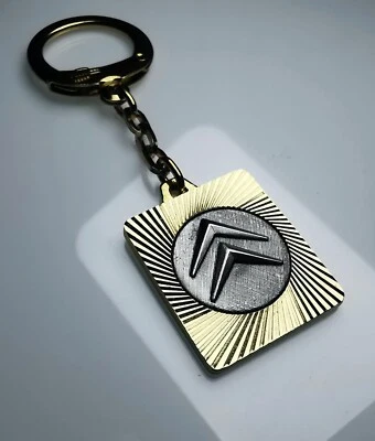 HR AUTOCOMFORT CITROEN Logo Schlüsselanhänger Metall original aus 1959 Diamantschliff Lüfterrad