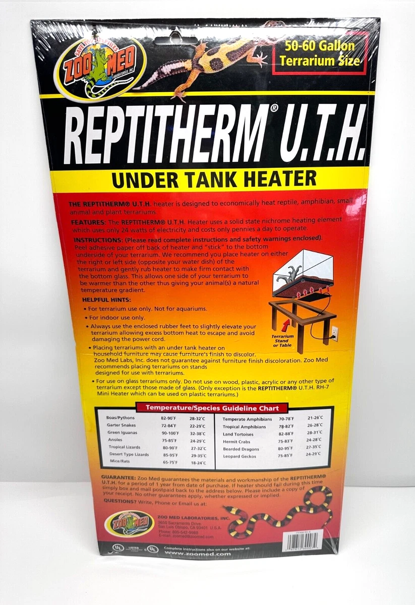 Zoo med 50 to top 60 gallon heat pad