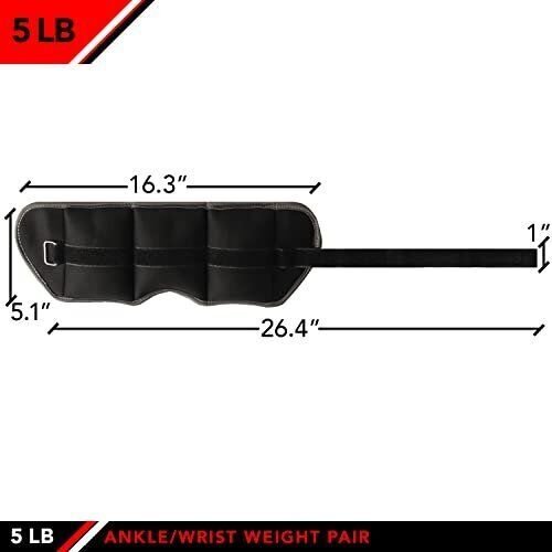 JFIT Ankle Weight Pair 5.0 LBS, Set of 2 - Picture 2 of 4