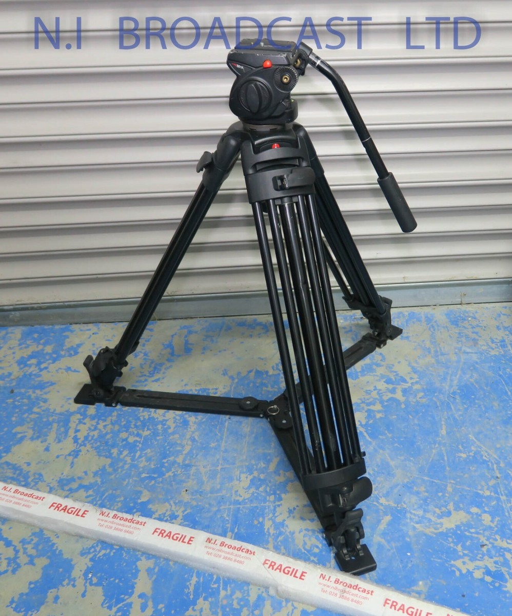 1x Manfrotto 501HDV tripod head with manfrotto 2 stage lens 1x Manfrotto 501HDV tripod head with manfrotto 2 stage lens