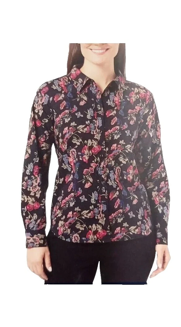 Camisas de negocios Floral Poliéster Chaps para Mujeres