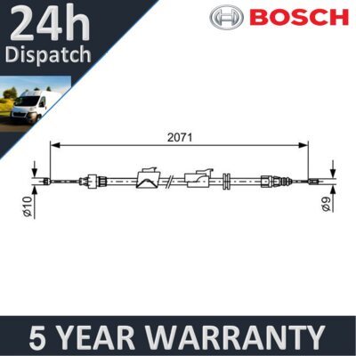 Fits Ford Mondeo S-Max Galaxy + Other Models Bosch Rear Right Hand Brake Cable