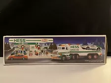 1991 Hess TOY TRUCK and RACER With Real Lights - New in box