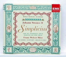 VOLLE, ZYSSET, WELSER-MOST ⸺ J. STRAUSS II simplicius ⸺ EMI 2xCDs NM
