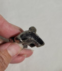 Miniature Pewter Sitting Bear Figure with Scarf — photo 3
