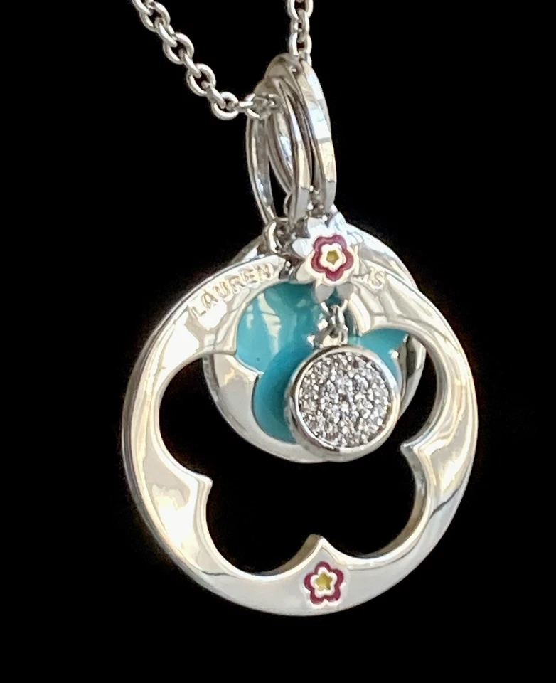 QVC Lauren G Adams Floral Days Turquoise Enamel Station Necklace Sold Out $180 - Image 3 of 4