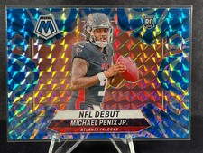 2024 Mosaic NFL Debut Michael Penix Jr. Blue Reactive Mosaic Prizm #274