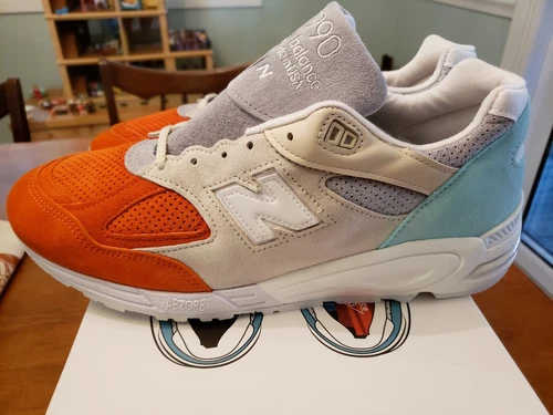 Kith x New Balance 990v2 Cyclades/Mykonos Size 11.5 - In hand w/ Stance socks