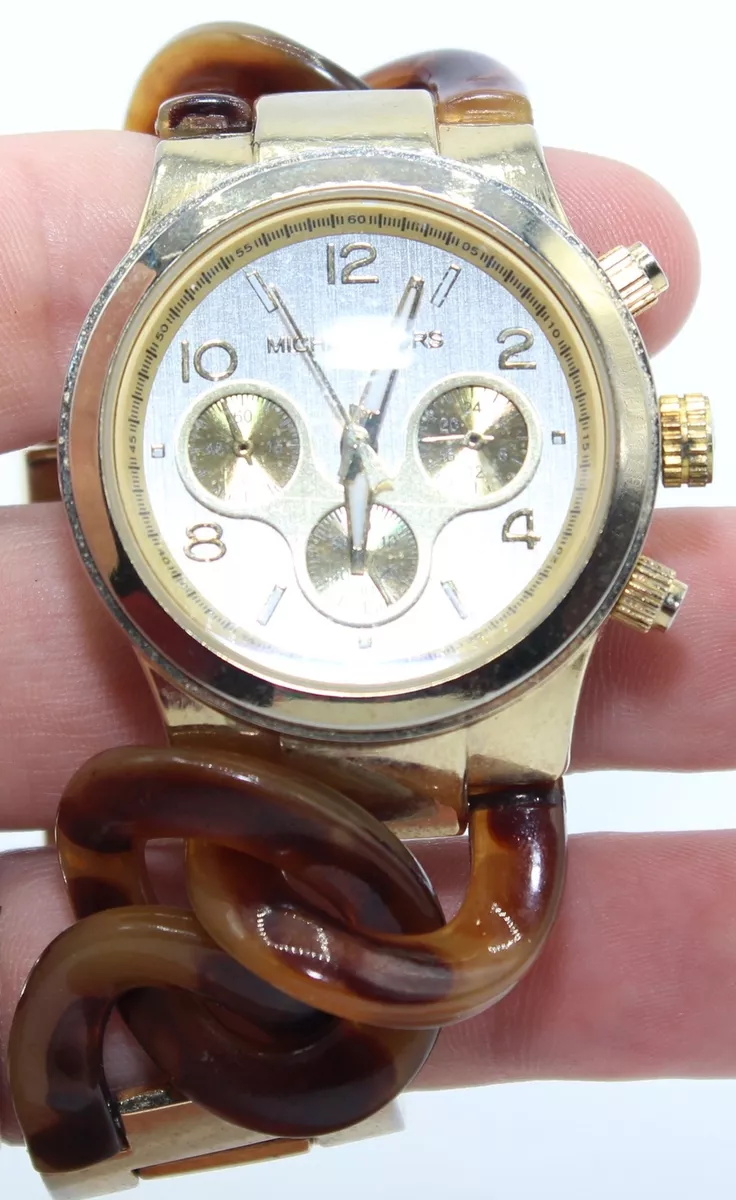 Michael kors watch with tortoise shell band new arrivals