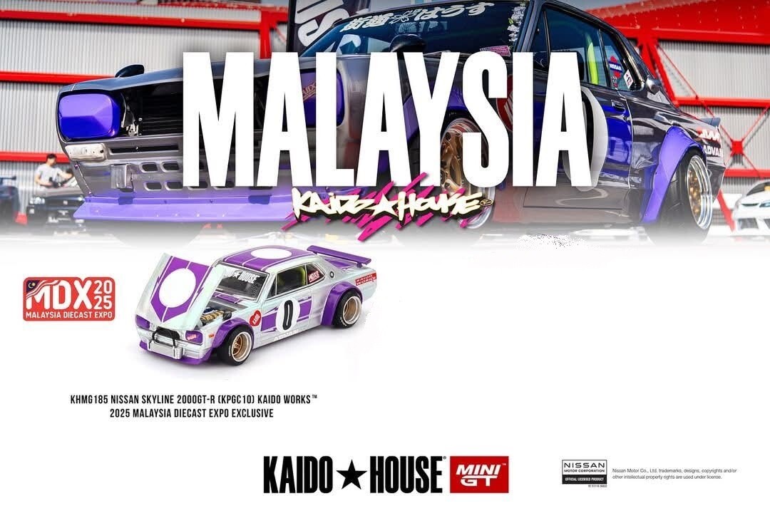 KAIDO Nissan Skyline 2000GT-R マレーシアMDX限定 Kaido House Malaysia Diecast Expo Exclusive 2025 #185