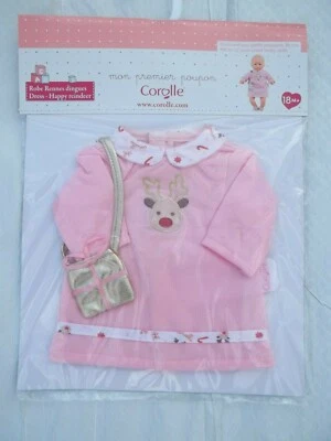 NEW COROLLE HAPPY REINDEER DRESS CLOTHES FITS TO 12-INCH BABY DOLLS FPP43-0