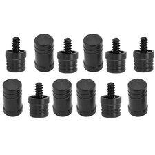 5/16 x 18 Pool Cue Stick Joint Protectors 6 Sets Male  Female Plastic - Black