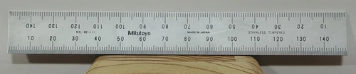 MITUTOYO 182-111 Wide Rigid 150mm Metric Steel Rule - Made in Japan