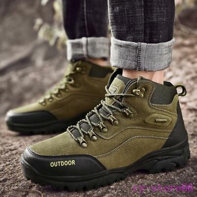 Espíritu Ortodoxo Cuyo Men's Suede Leather Hiking Boots Snow Outdoor Warm High Top Sneaker Winter  Shoes | eBay