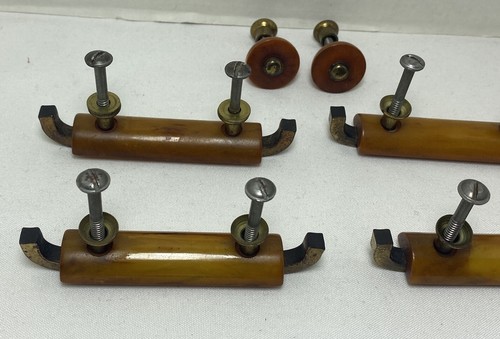 10 Matching Vintage Art Deco Butterscotch Bakelite Drawer Pulls Handles - Picture 12 of 15