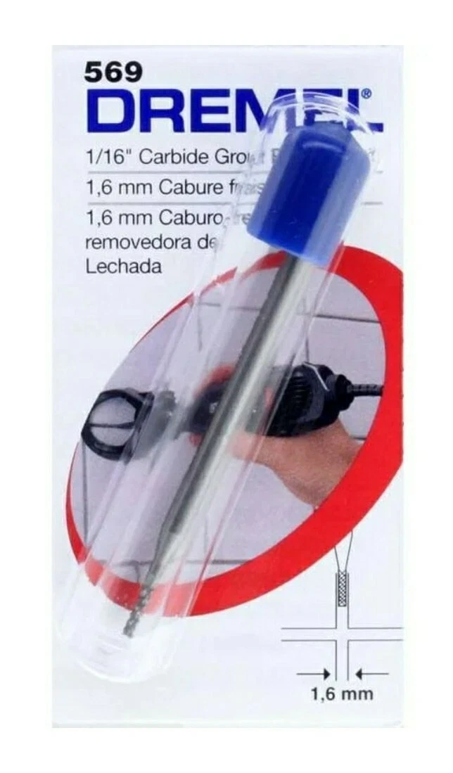 2 Pcs Dremel 569 Carbide Grout Removal Bit