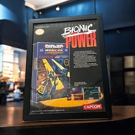FRAMED Retro 1980&rsquo;s Bionic Commando ad/poster NES Video Game Wall Art Decor