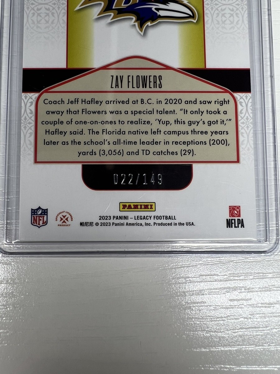 2023 Panini Legacy Zay Flowers Orange Rookie Under The