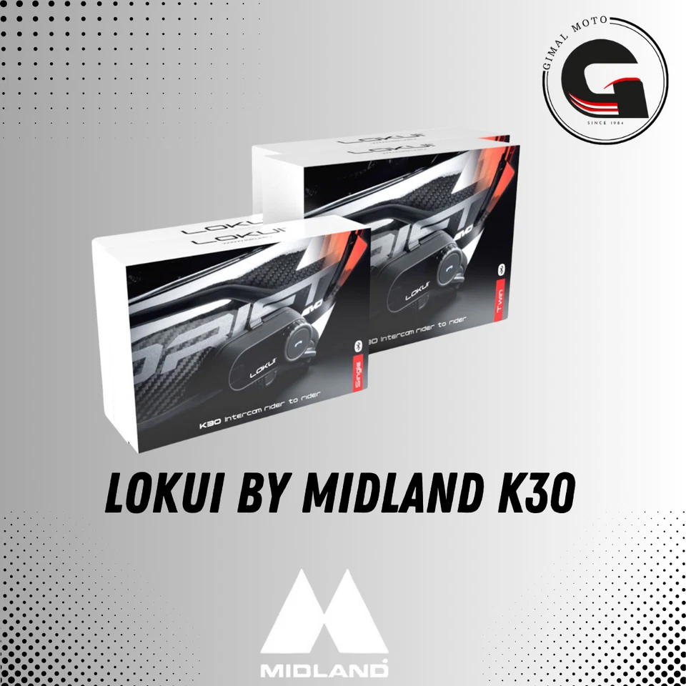 INTERFONO MOTO SCOOTER BY MIDLAND LOKUI K30 SINGOLO