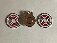 (2) Odyssey The #1 Putter On Tour 1" Coin Style Golf Markers With Bonus Hat Clip